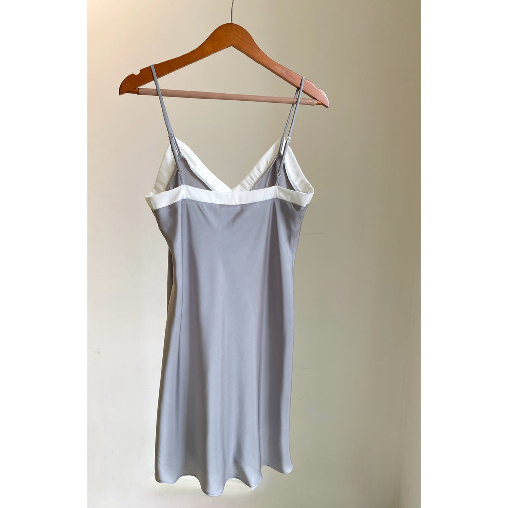 Lydia Silky Slip Nightdress, V-Neck Cami Sleepwear, Satin Nightgown
