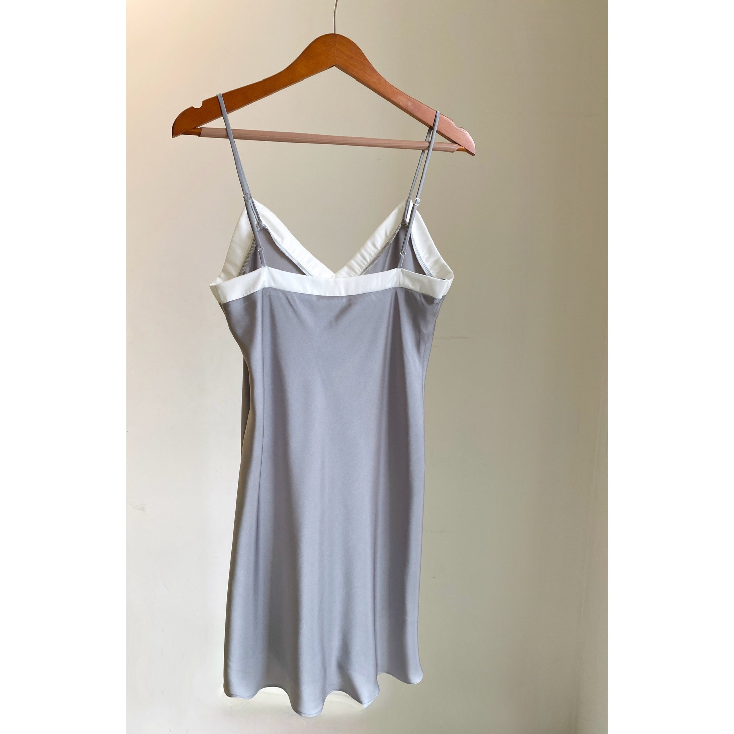 Lydia Silky Slip Nightdress, V-Neck Cami Sleepwear, Satin Nightgown