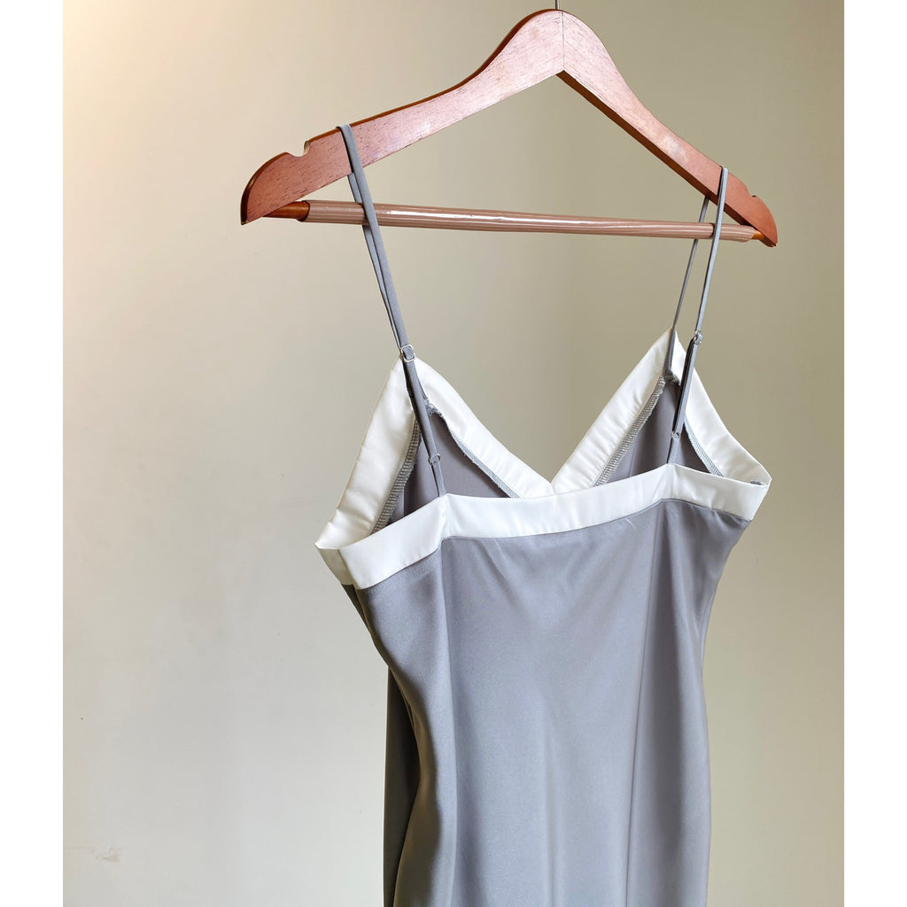 Lydia Silky Slip Nightdress, V-Neck Cami Sleepwear, Satin Nightgown
