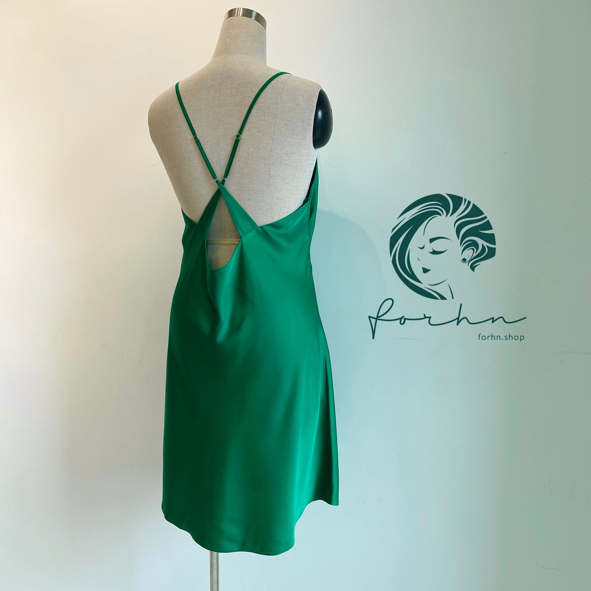Black Satin Cut Out Nightgown Backless Slip Dress Sexy Women's Sleepwear TINY