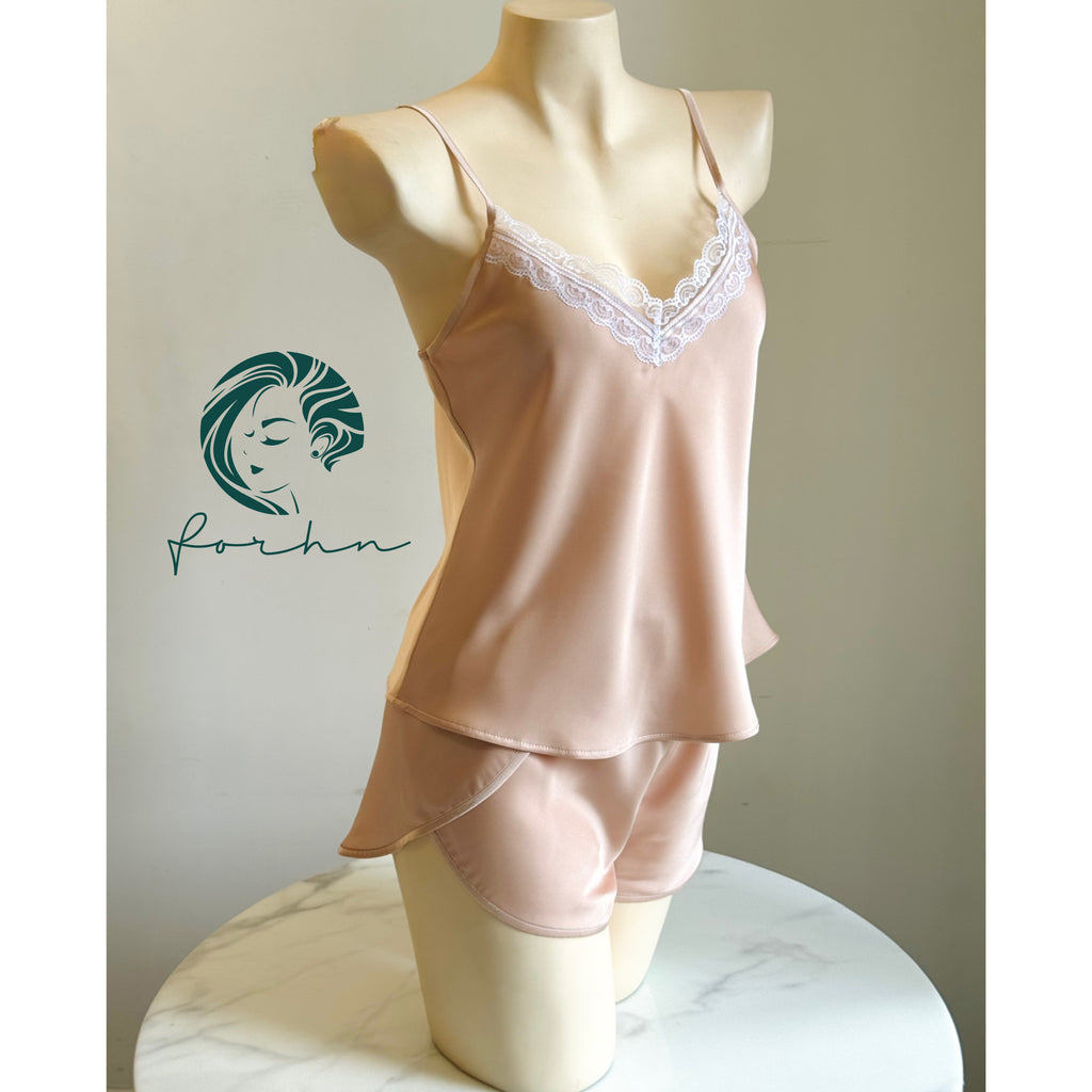 Satin Lace Pajama Set, Bridal Sleepwear, Bridesmaid Loungewear, Timren set