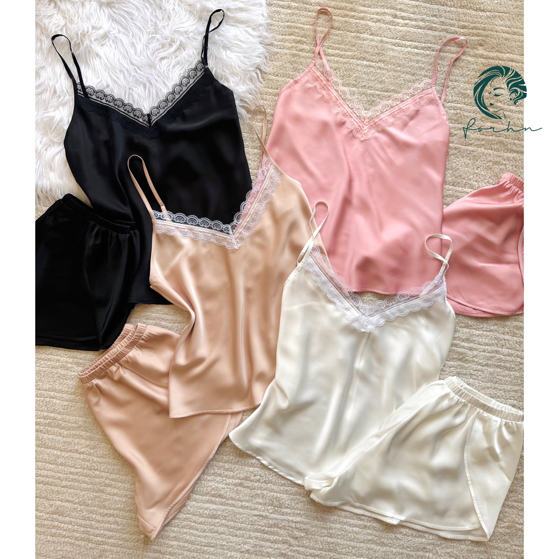 Satin Lace Pajama Set, Bridal Sleepwear, Bridesmaid Loungewear, Timren set