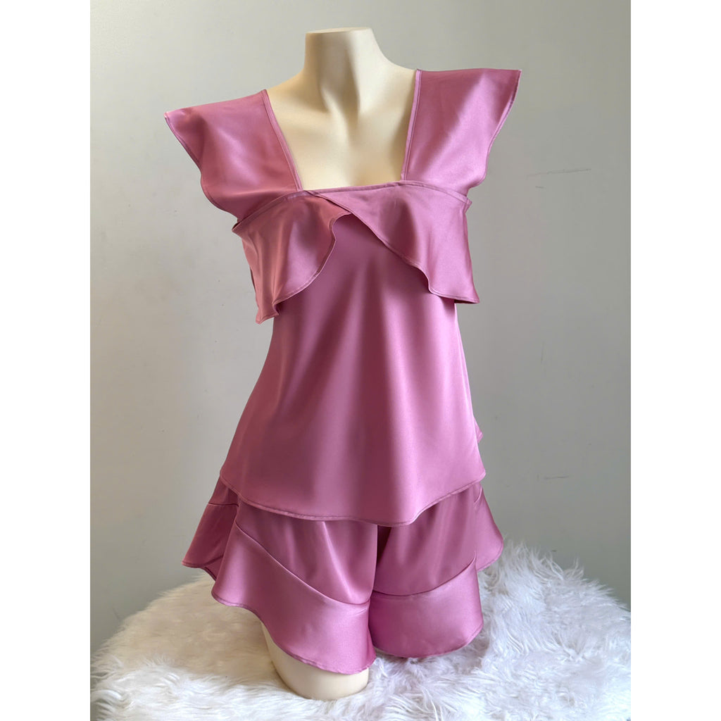 Satin Cami Pajama Set Bridesmaid & Bridal Shower Gift Women's Loungewear KRIS