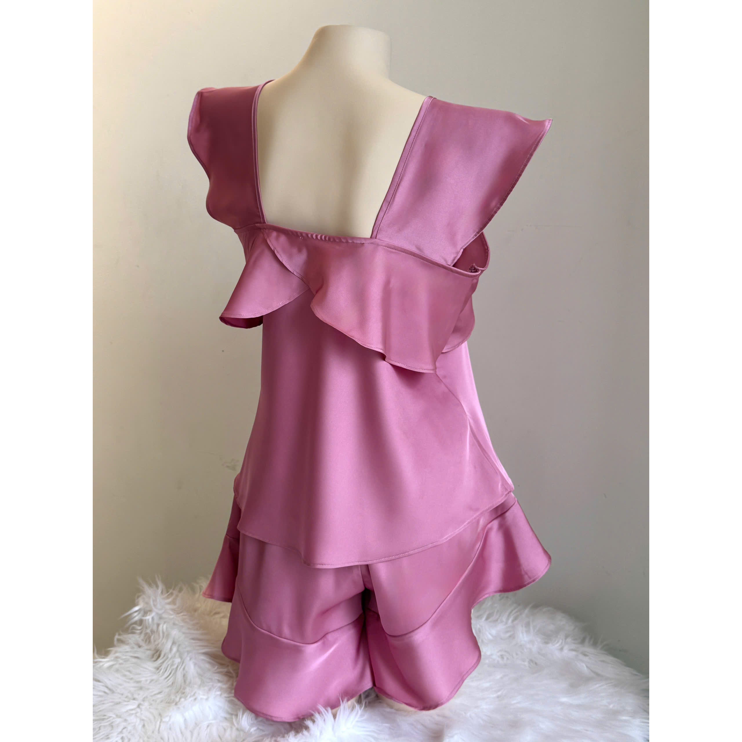 Silky Satin Pajama Set, Wide Strap Cami Shorts, Bridesmaid Gift, Bridal Loungewear KRIS