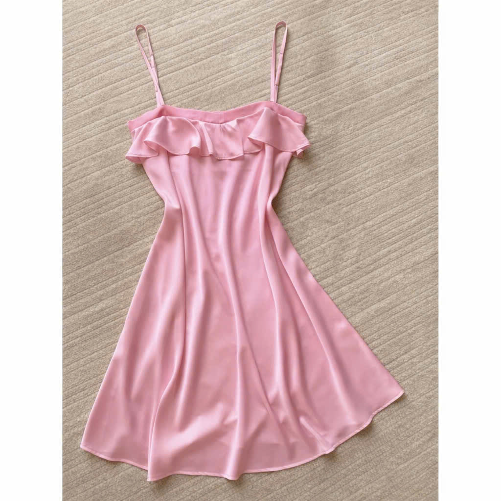 Ruffle Silky Nightdress Bridal Sleepwear, Bridesmaid Gift, JOSSIE Satin Slip Dress
