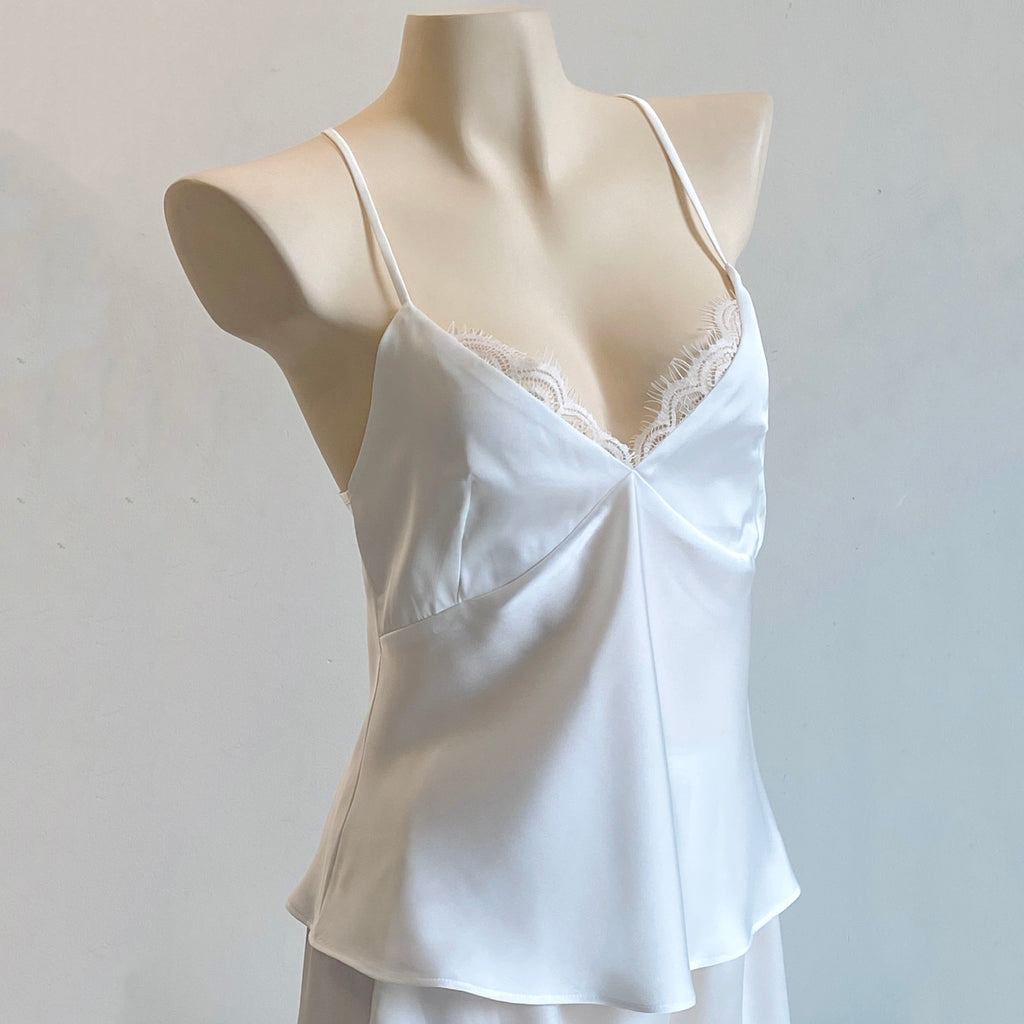 Satin Lace Cami & Shorts Set Summer Pajama Bridal Sleepwear Honeymoon Outfit LAYLISSET