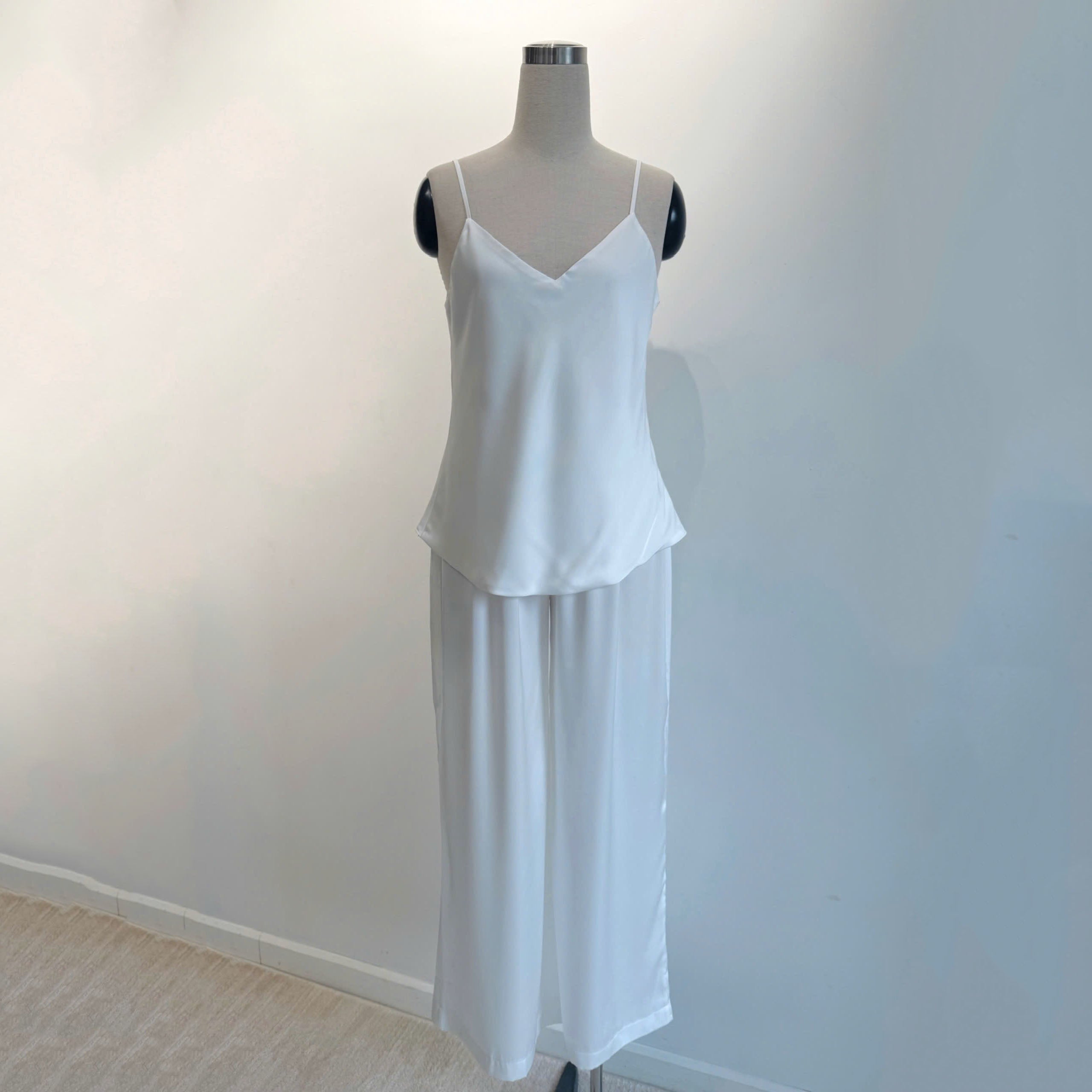 Mauve Set Satin Cami Long Pants For Women, Bridal Sleepwear, Loungewear Pajama Set