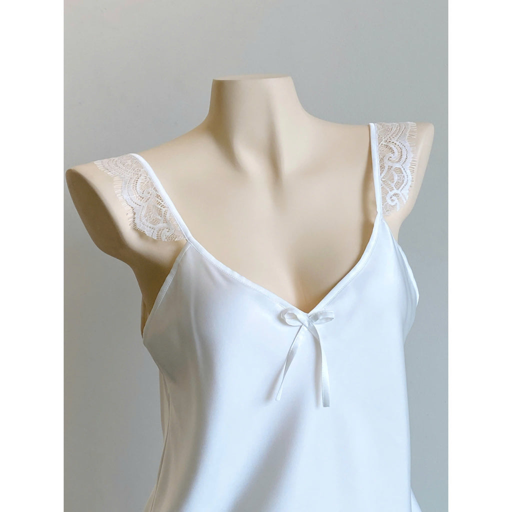 Eira Lace Satin Pajama Set | Cami and Shorts Sleepwear | Silky Sleep set | Bridal Shower Gift