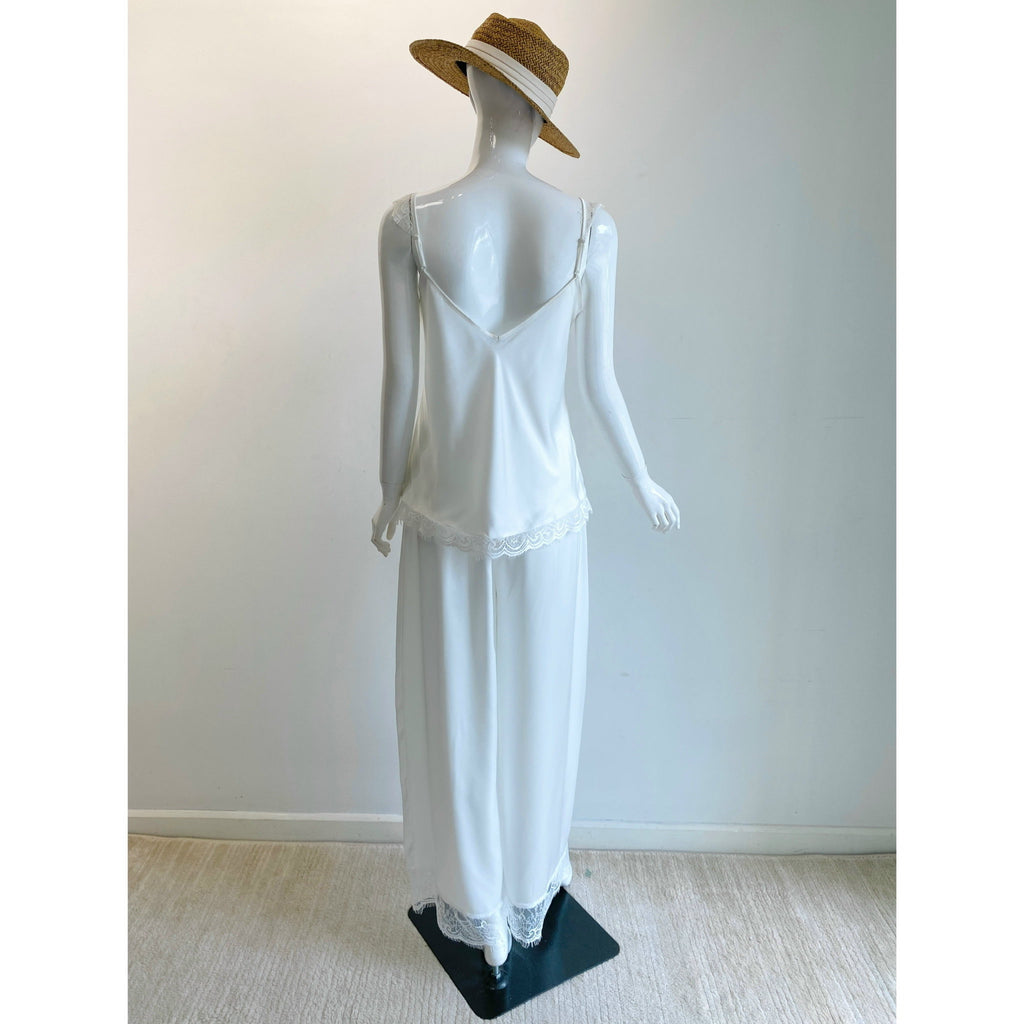 Eira LSet Satin Lace Cami and Long Pants Pajama Set | Silky Sleepwear | Bridal Loungewear | Bridesmaid Gift