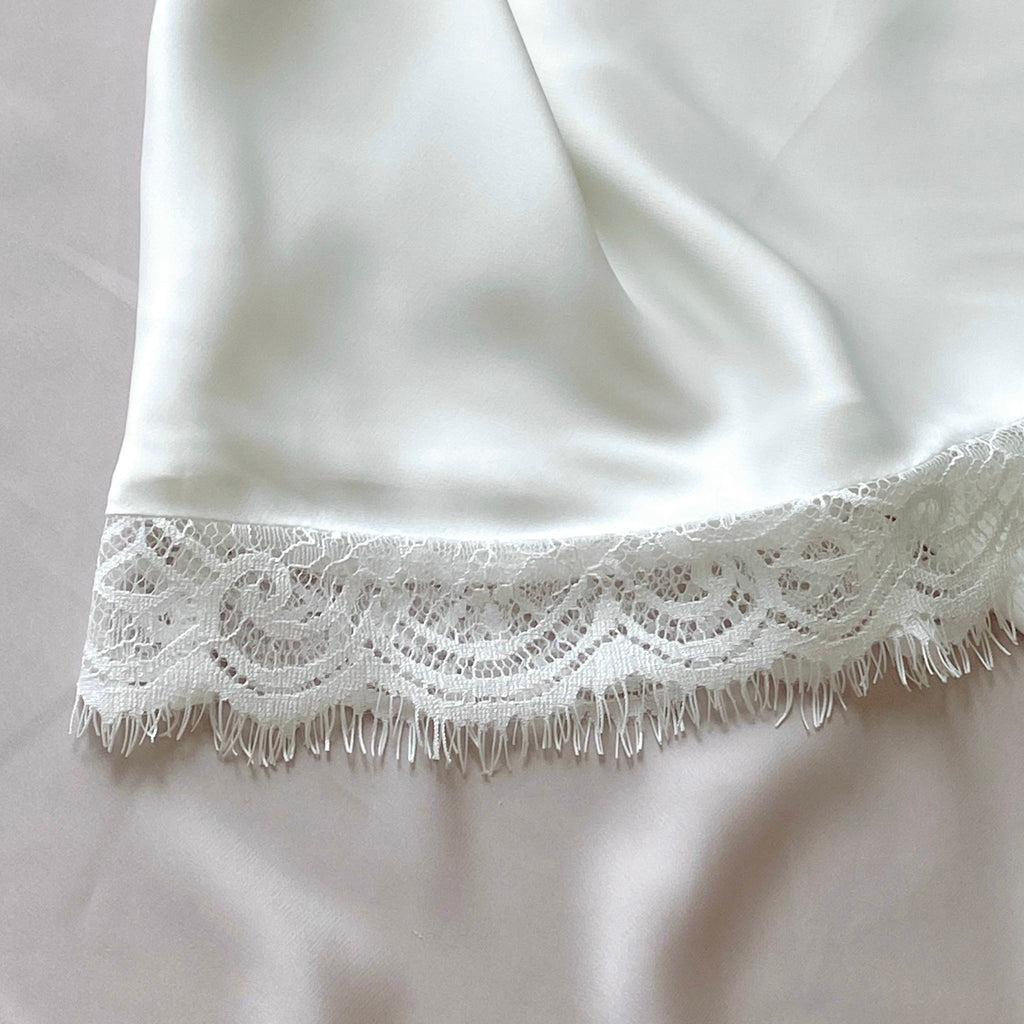 Eira LSet Satin Lace Cami and Long Pants Pajama Set | Silky Sleepwear | Bridal Loungewear | Bridesmaid Gift