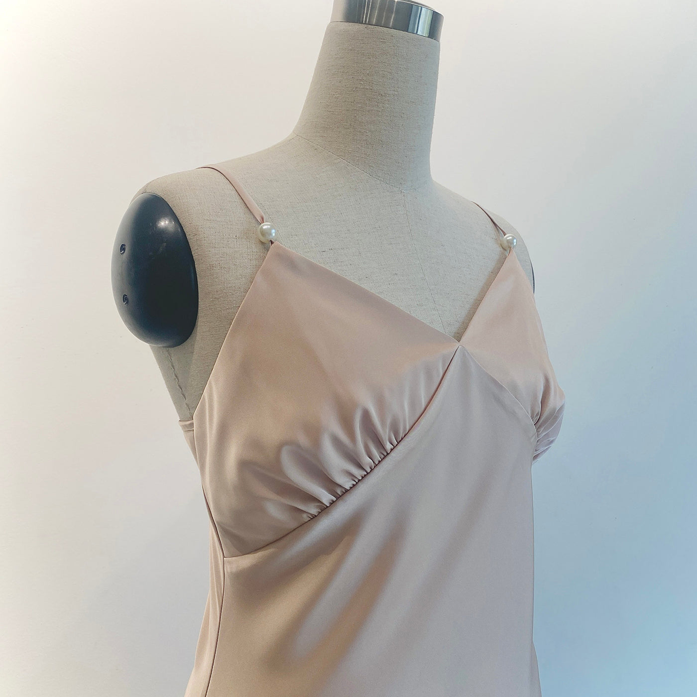 Moonlit Satin Slip Nightgown, Midi Slip Dress for Women