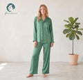 Long Sleeve Satin Pajama Set Women's Silky Sleepwear, Elegant Lounge Set, Juli PJ